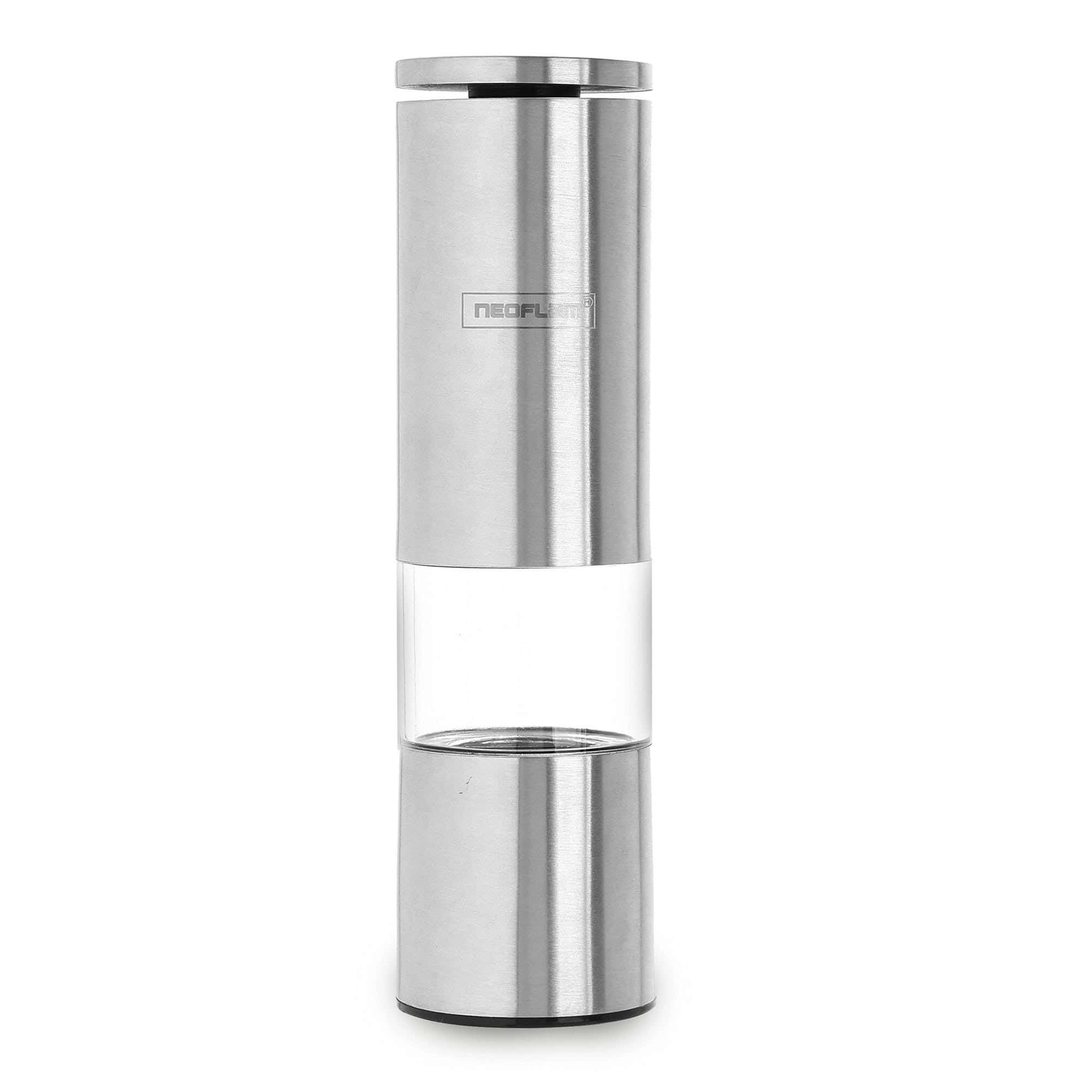 Neoflam Stainless Steel Black Pepper Mill - Silver