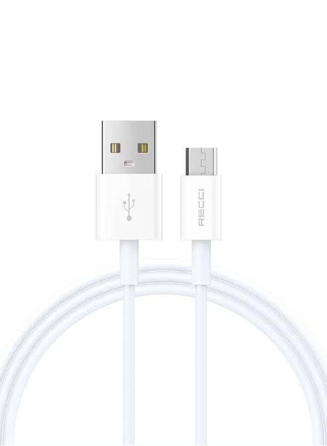 Recci Rs06M Micro Usb 2.4A Fast Cable 1M - White