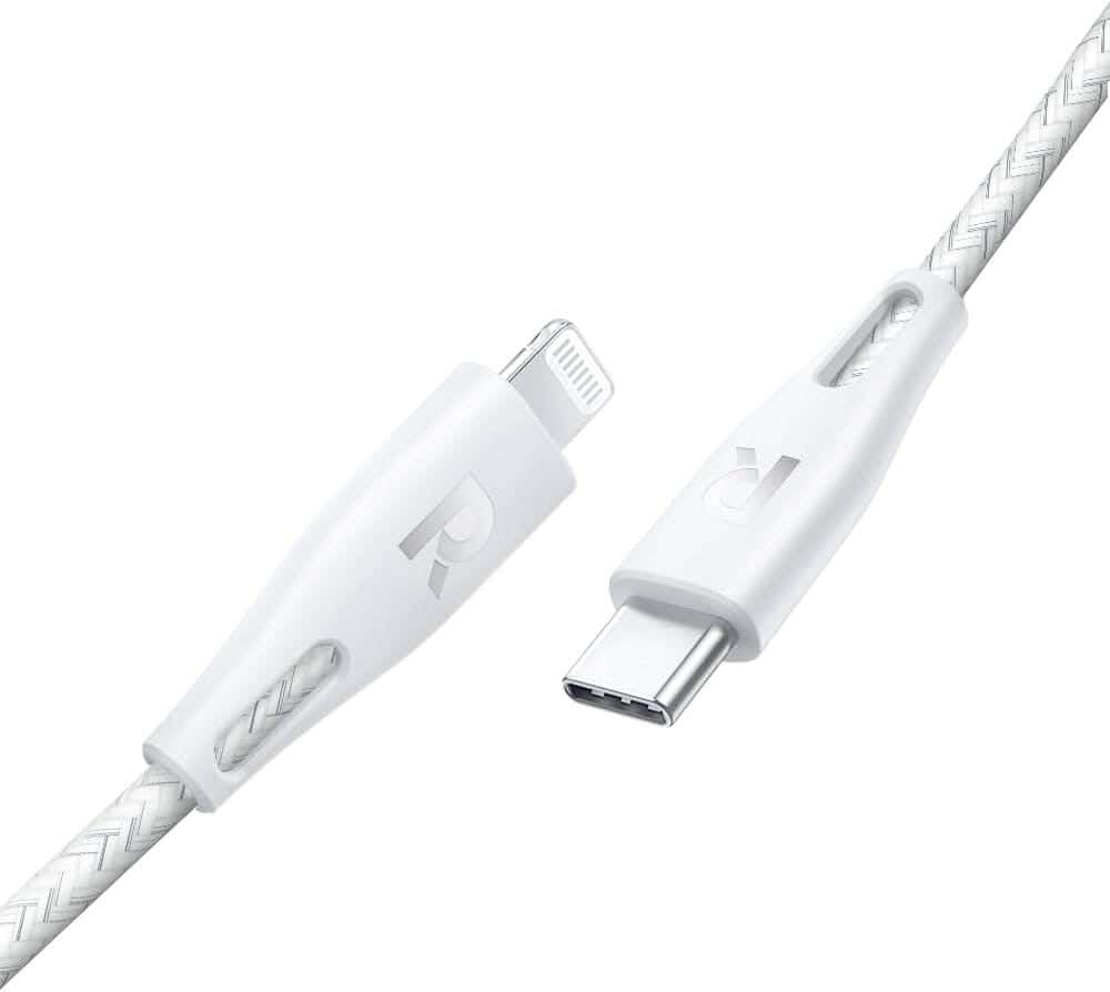 RAVPower Charging Cable, Type-C to Lightning, 2 Meters - White
