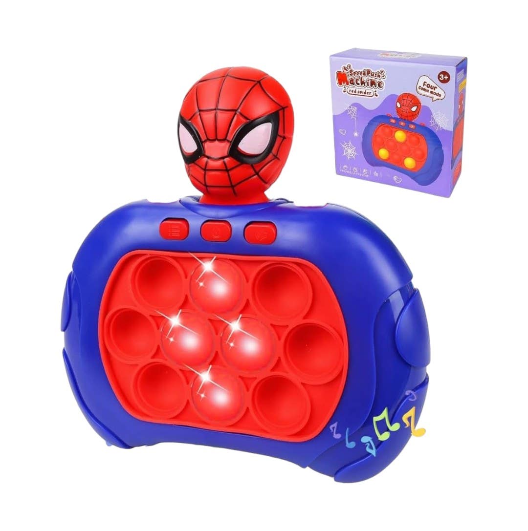 Taimeimao Light Up Design Plastic Push Pop It Game - Blue Red