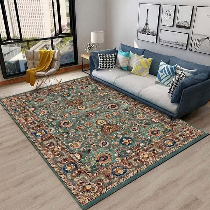 Line Sleep Dots Fabric Carpet protector, 200x300 cm - Multicolor