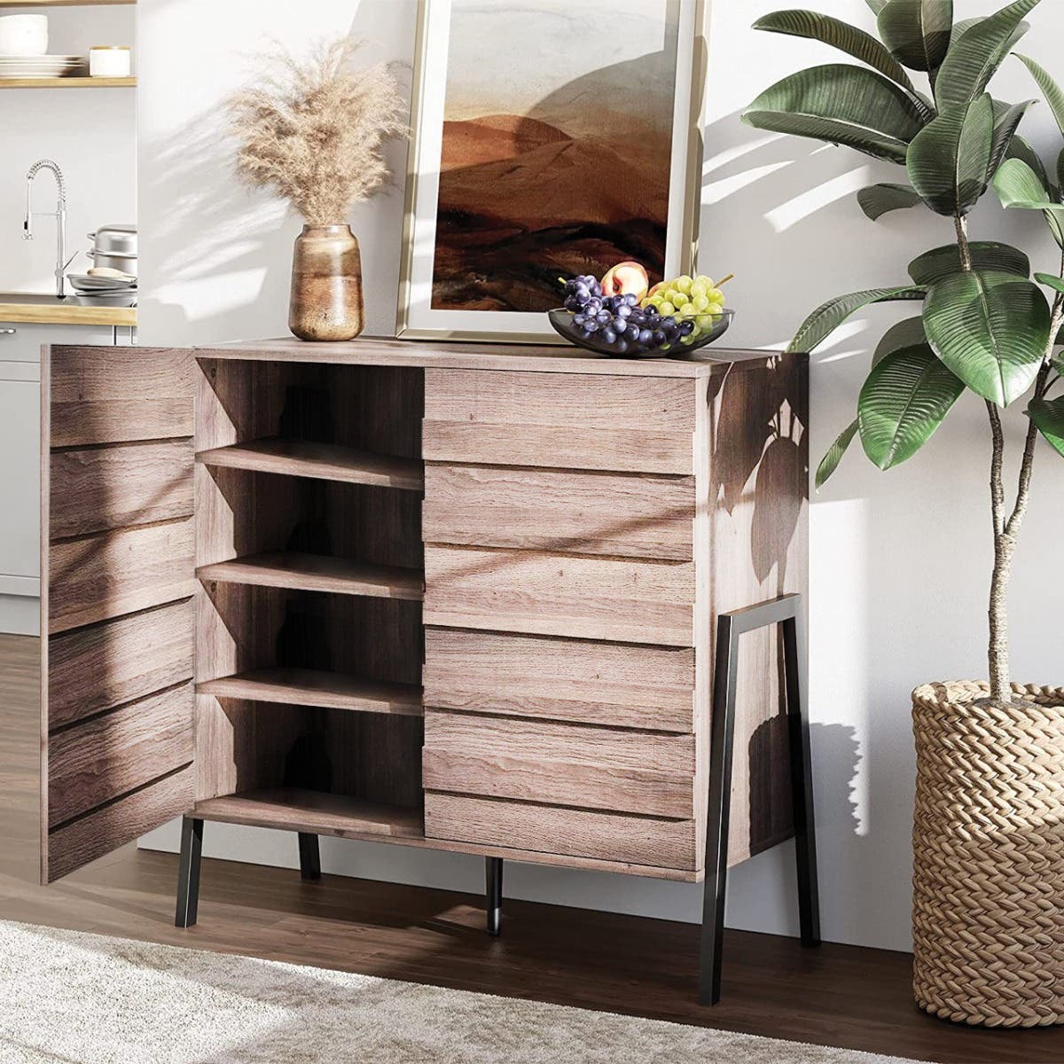 Mdf Wood Shoe Rack, 80 × 30 × 100 Cm - Beige