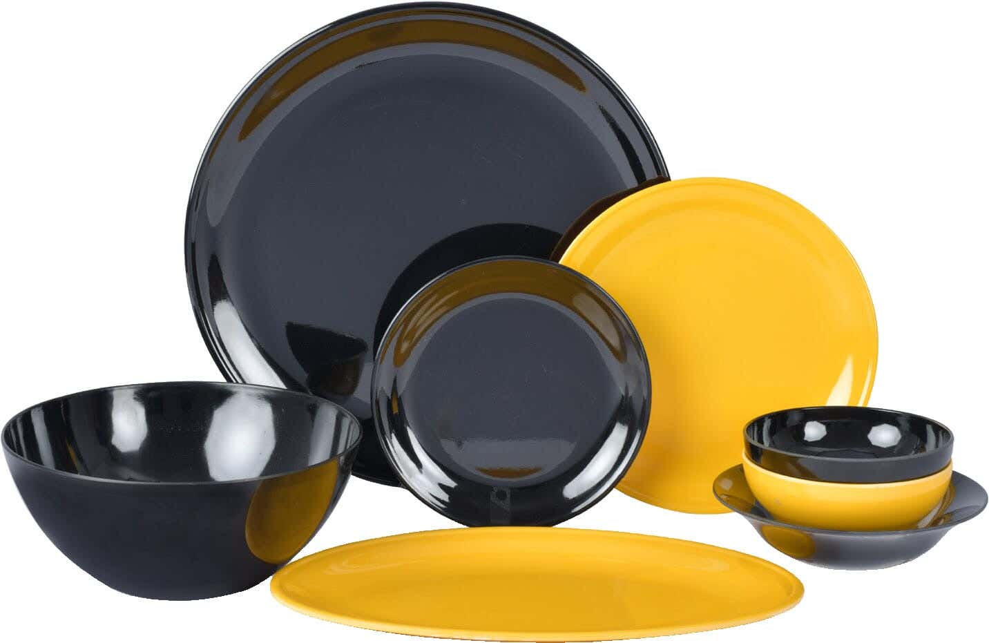 Inspire Melamine Dinner Set, 27 Pieces - Multicolor
