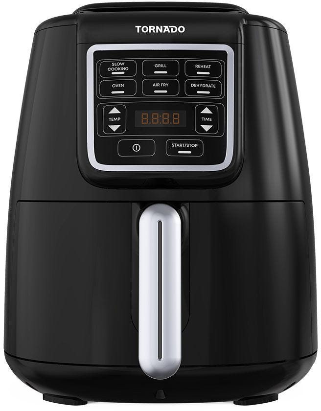 Tornado THF-1554D-XL-BS Air Fryer, 1550 watt, 4 Liter, Touch Control Panel - Black
