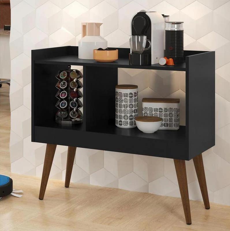 MDF Wood Coffee Table, 80x70x30 cm - Black