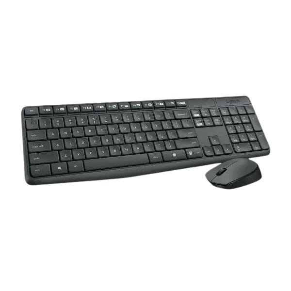 Logitech MK235 Wireless Keyboard & Mouse Combo, 2 Pieces - Black