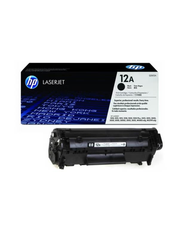 HP LaserJet Toner Cartridge, 12A, Q2612A - Black