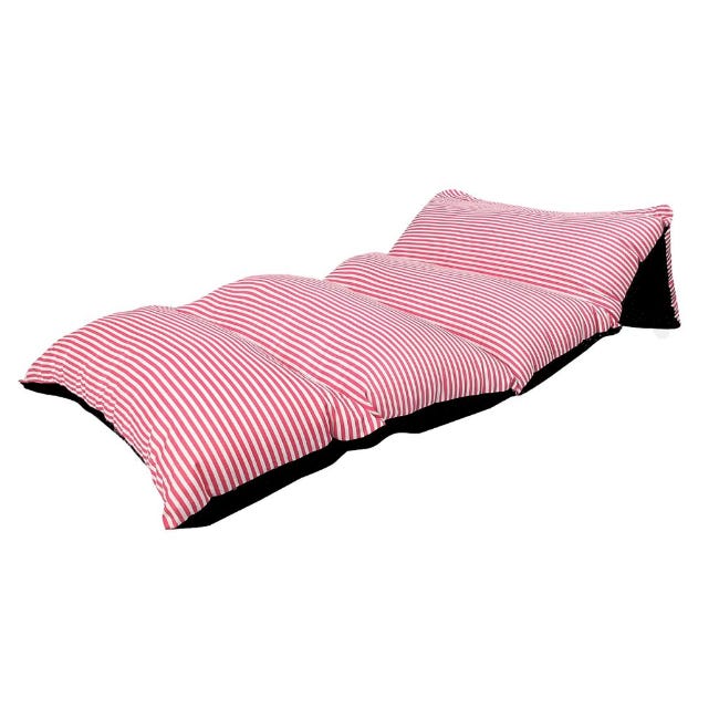 Microfiber Floor Foldable Mattress, 230x90 cm - Red Black