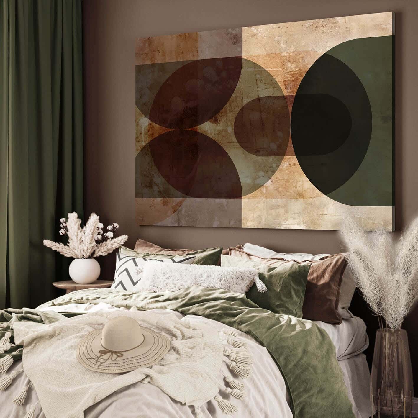 Galleria Tableau Natural Wood Printed Painting, 80x110 cm - Multicolor