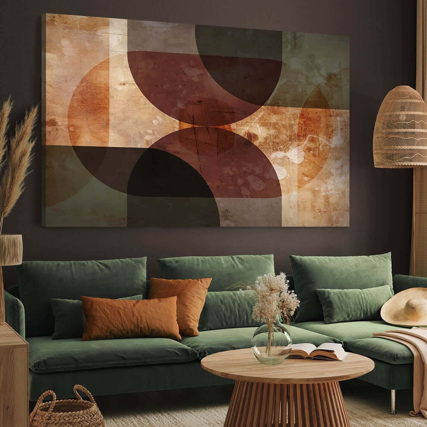 Galleria Tableau Natural Wood Printed Painting, 80x110 cm - Multicolor
