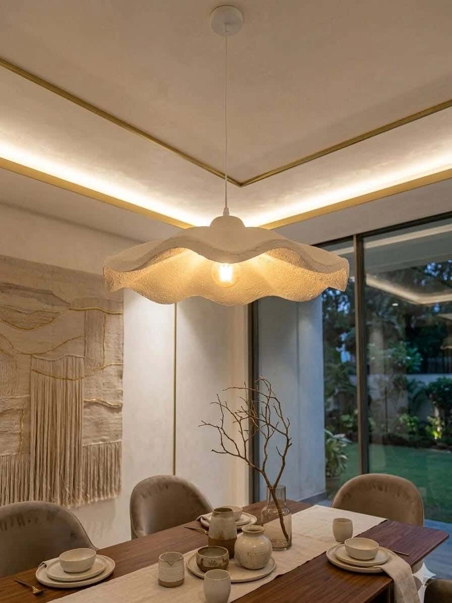 Joky Fiberglass Ceiling Chandelier, 50 cm - Off White