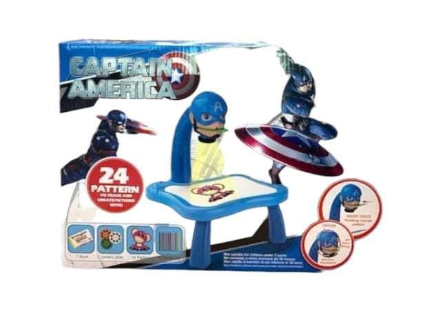Alsafwa W50-38-2 Iron Man Coloring Toy With Table for Unisex Children - Multicolor
