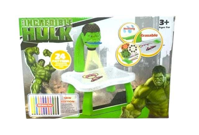 Alsafwa W50-38-3 Hulk Coloring Toy With Table for Unisex Children - Multicolor