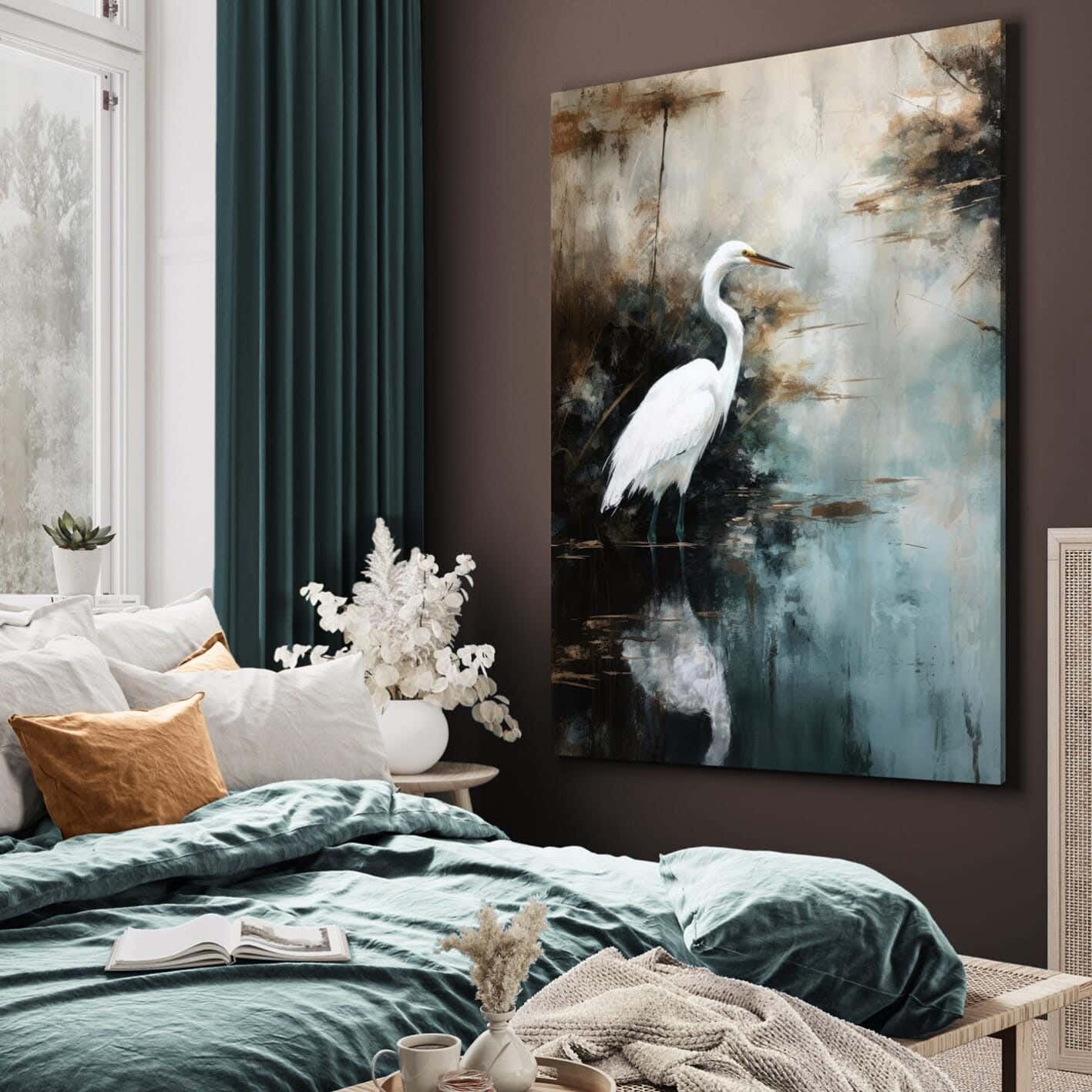 Galleria Tableau Natural Wood Printed Painting, 110x80 cm - Multicolor