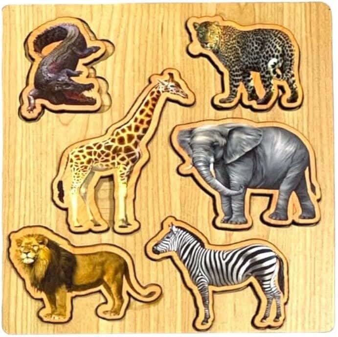 Alsafwa R8-4-9 Jungle Animals Puzzle - Beige