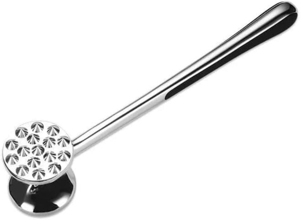 Durable Stainless Steel Meat Hammer, Small - Silver