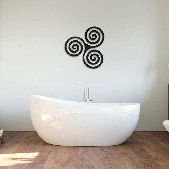 Decorative Wall Hanging, MDF Wood, 54×57 - Black