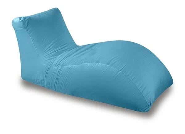 Lazy Chaise Longue Bean Bag, Sabia Fabric, 45 x 120 x 92 cm - Baby Blue