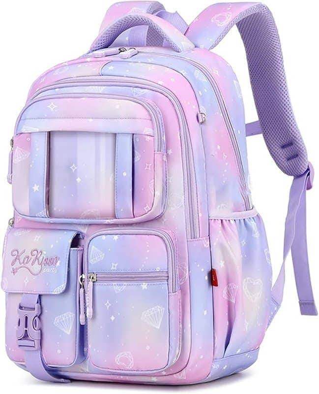 cotmcor School Backpack Bags for Girls - Purple and pink
