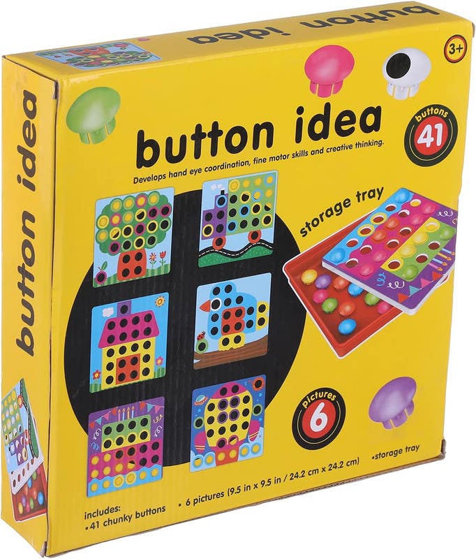 Plastic Button Idea Toy For Kids - Multicolor