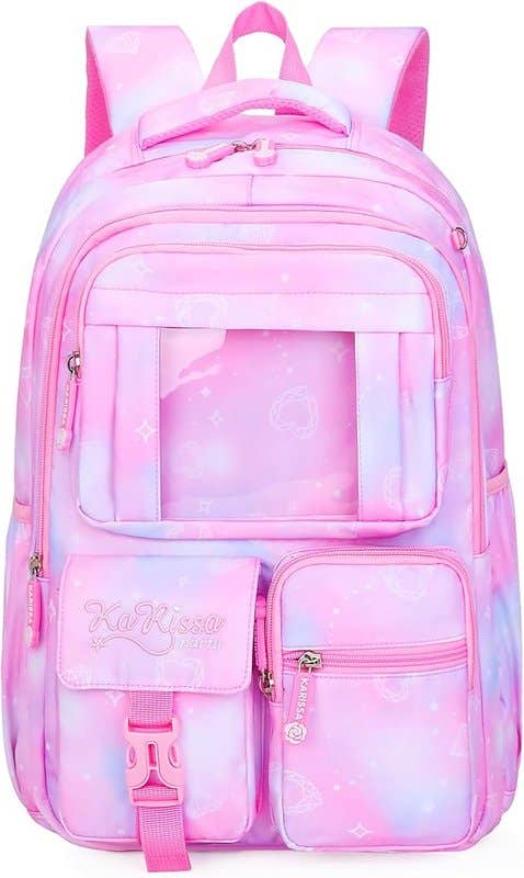 Dorlubel School Backpack Bags for Girls - Pink Plush