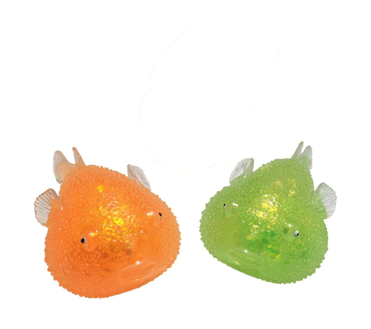 Ganjiang Silicone Glitter Squeeze Toy, 2 Pieces - Orange Green
