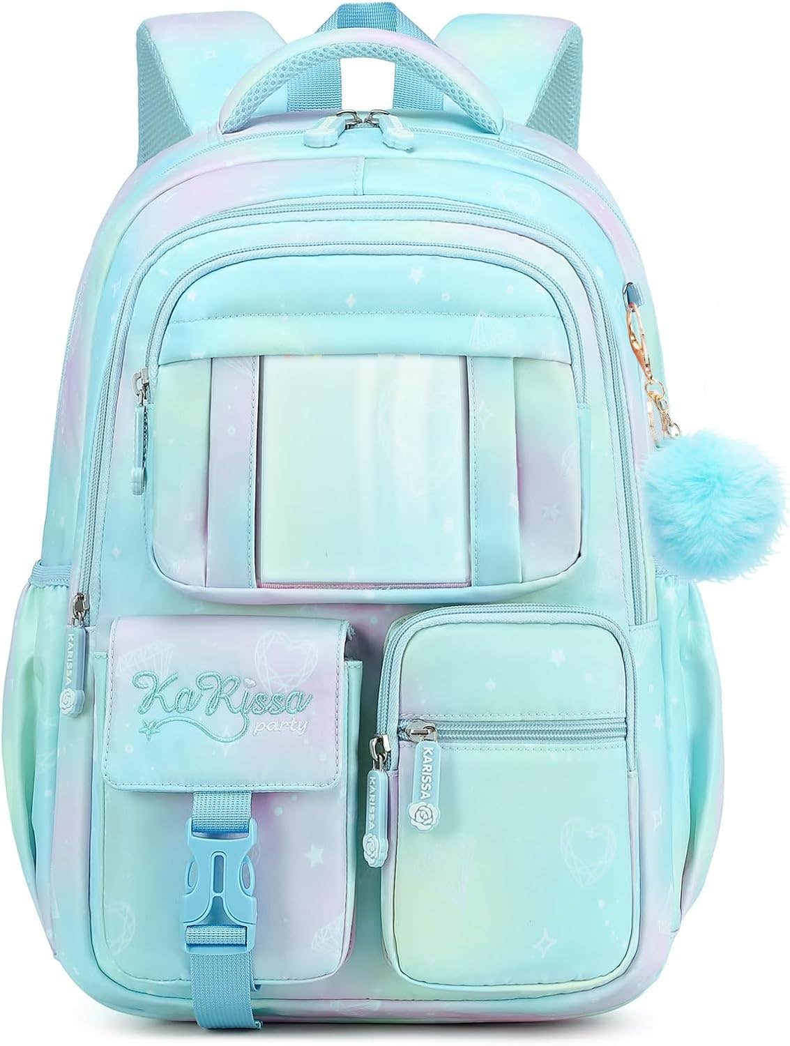 Lohol Lightweight Water Resistant Kids Backpack - Light Blue