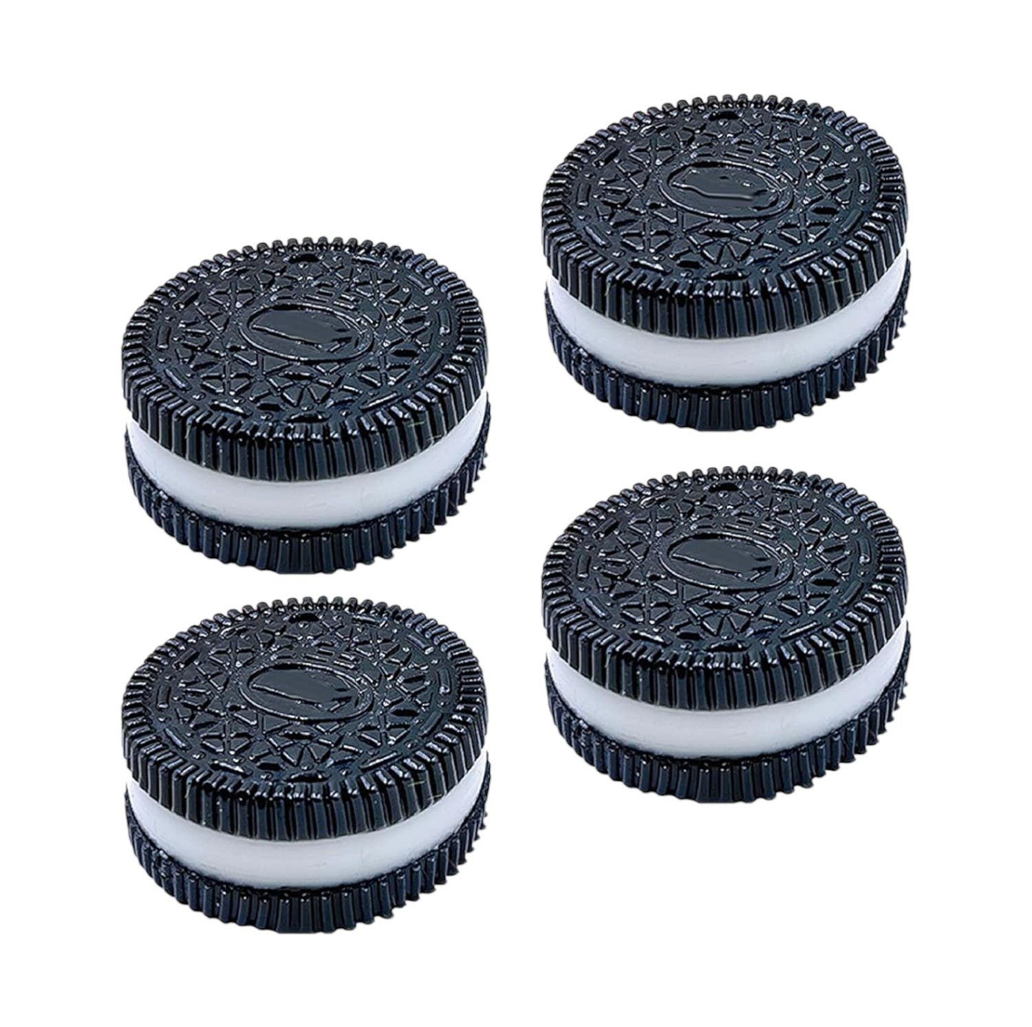 Cprnqy Stress Relief Design Fufu Squishy, 6.2cm, 4 Pieces - Black White