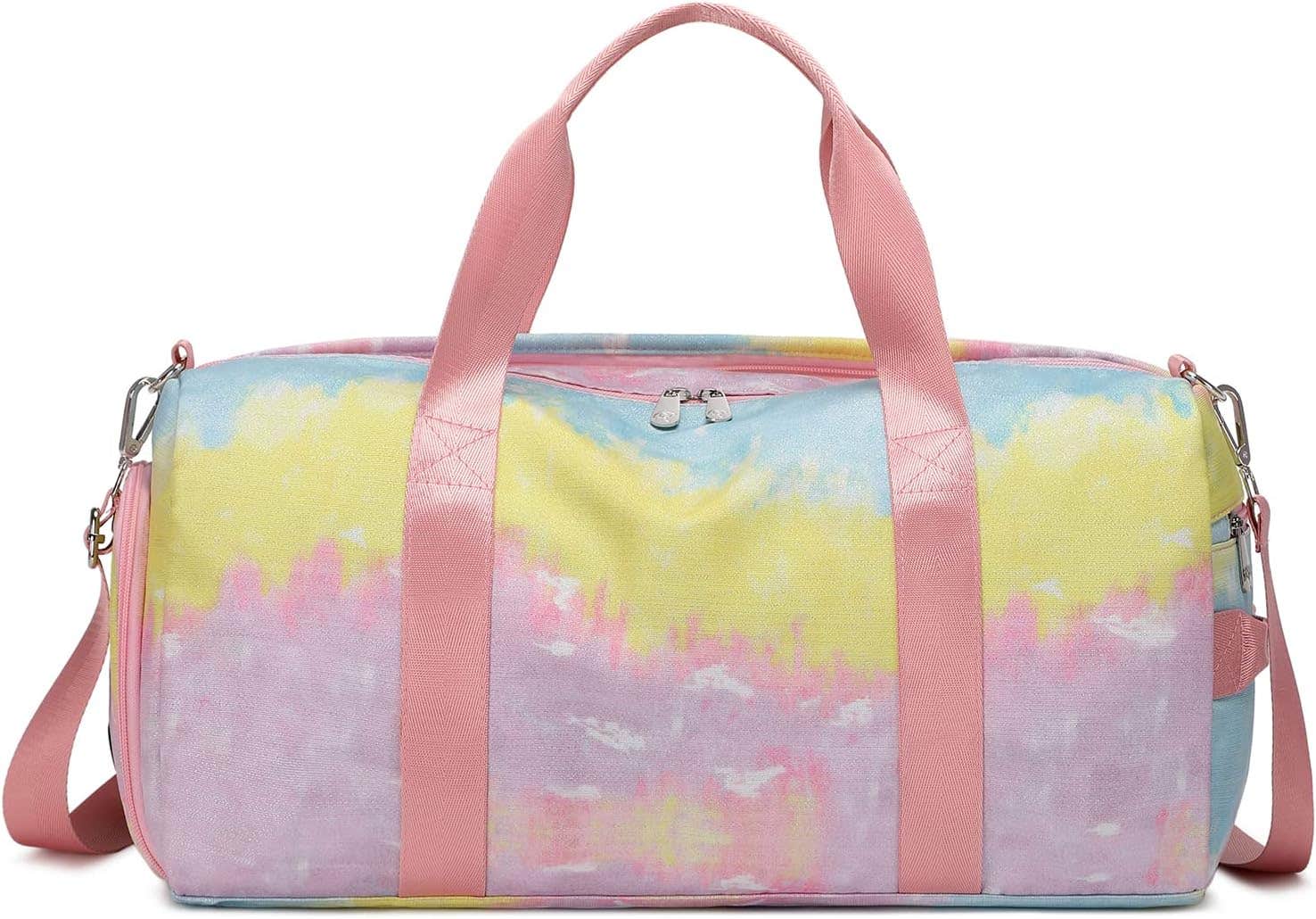 Lawenda Shoe Compartment Waterproof Sports Bag, Medium - Multicolor