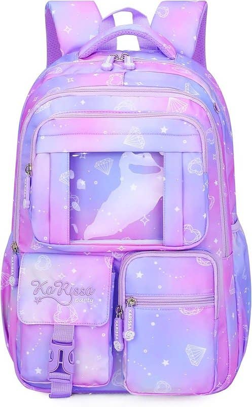 Dorlubel School Backpack Bags for Girls - Purple Plush