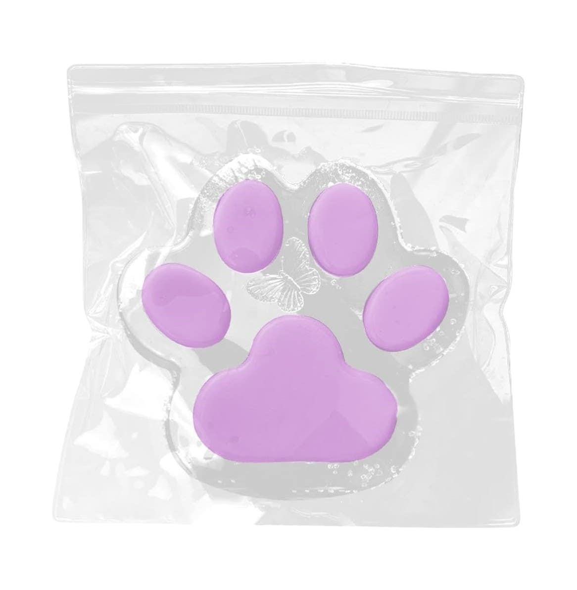 Nhujevkom Stress Relief Design Silicone Giant Cat Paw Squishy - Purple