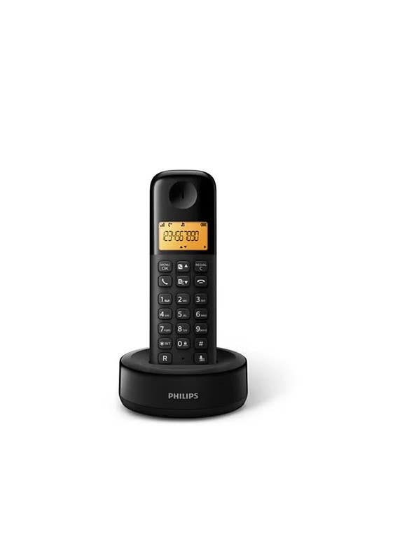 Philips Cordless Landline Phone, 1601B - Black