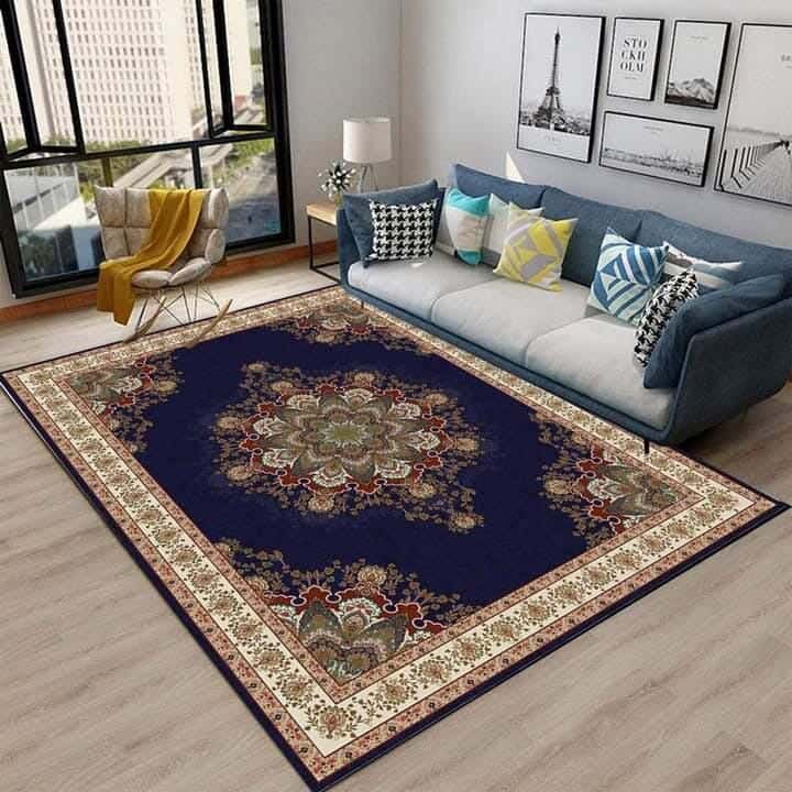 Line Sleep Dots Fabric Carpet protector, 200x300 cm - Multicolor