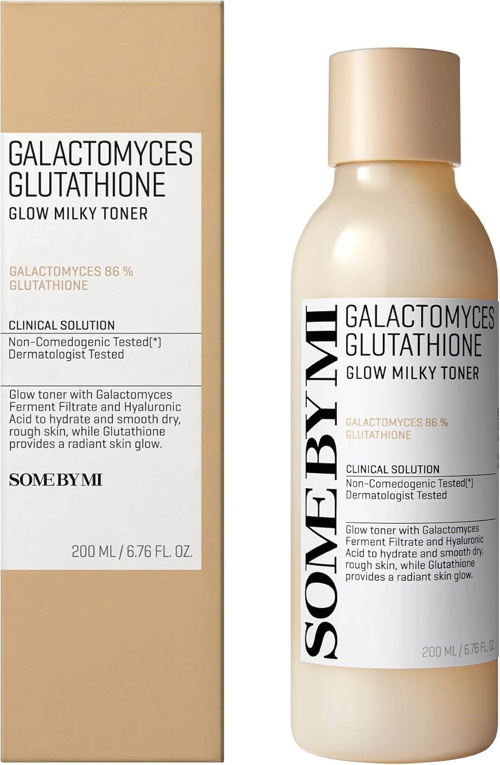 Some By Mi Galactomyces Glutathione Milky Toner, Skin Moisturizing, 200ml