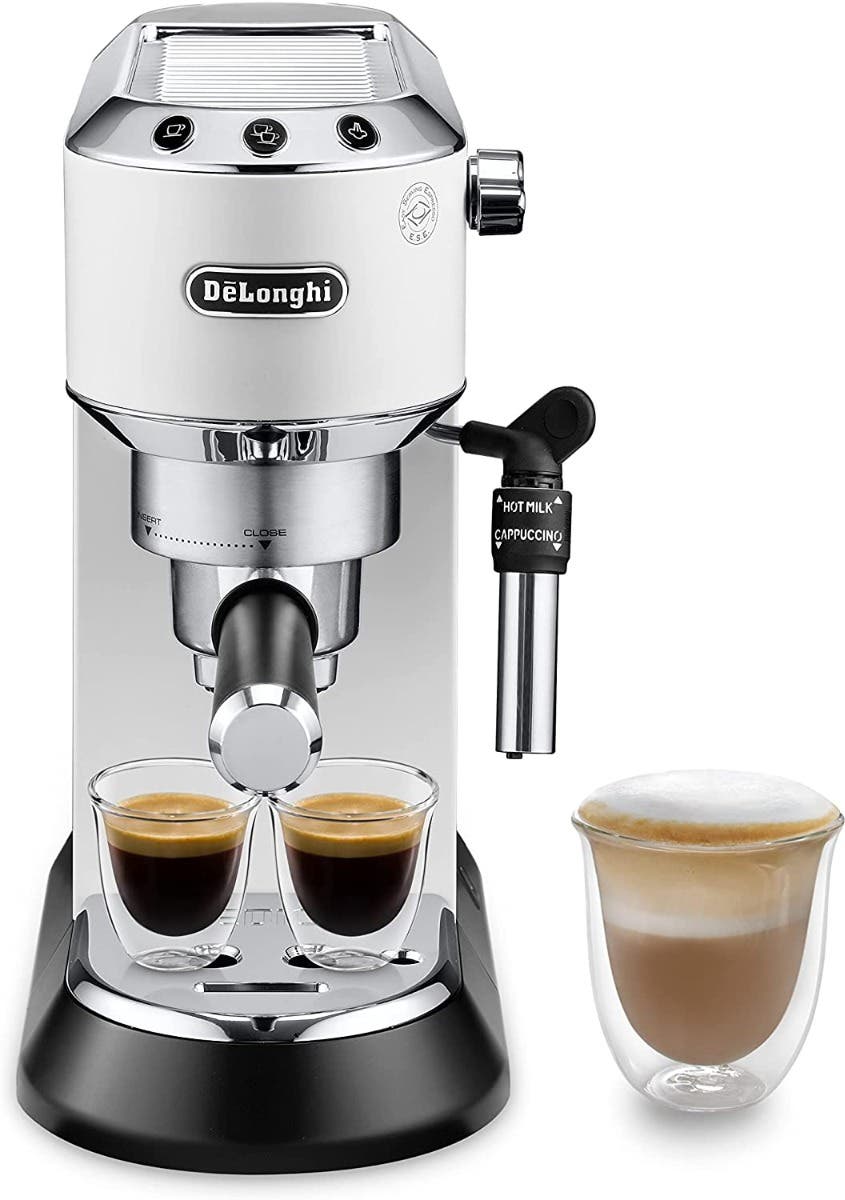 Delonghi EC685.W Dedica Coffee Machine, 15 Bar - White