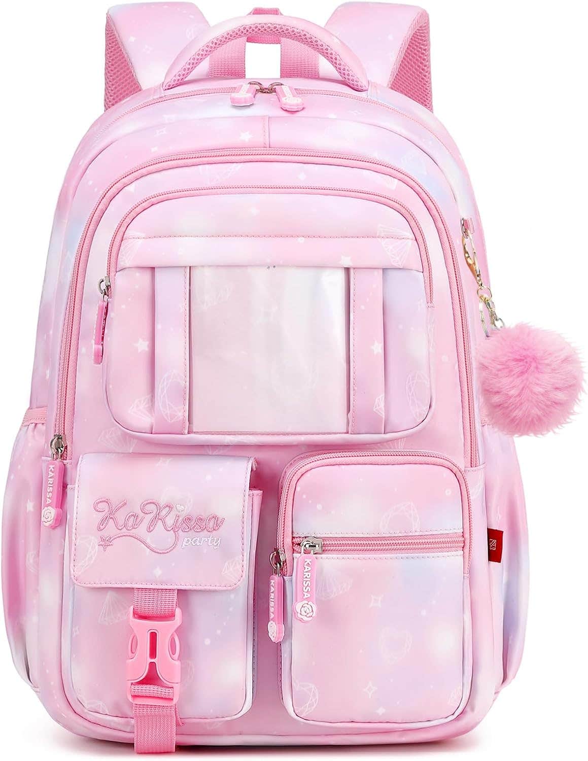 Lohol Lightweight Water Resistant Kids Backpack - Pink