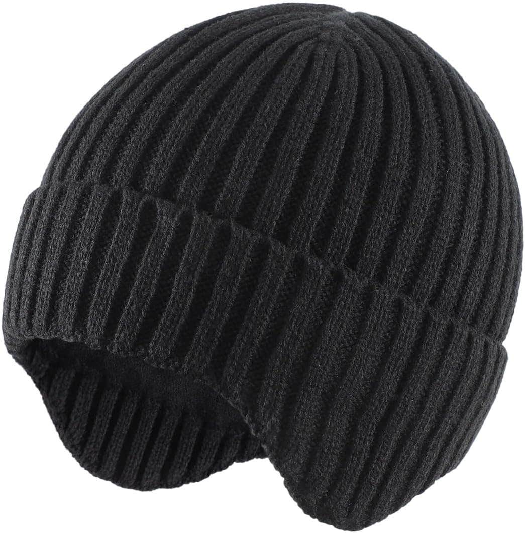 Magracy Earflap Design Fleece Winter Hat, Medium - Black