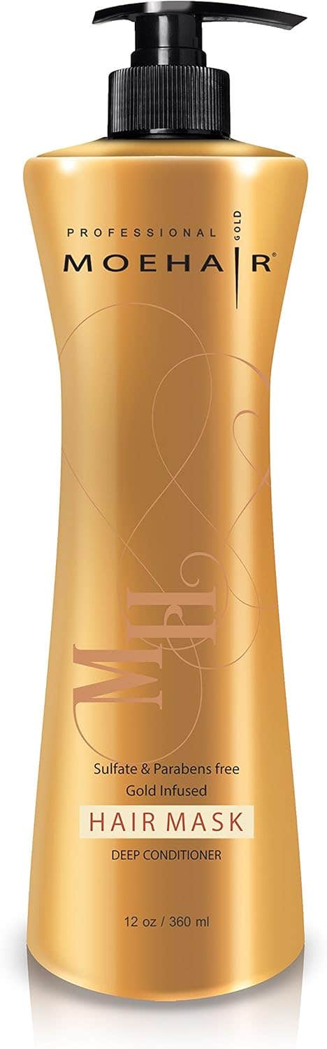 Mohair Gold Infused Deep Conditioning Hair Mask, Sulfate and Paraben Free, 360ml