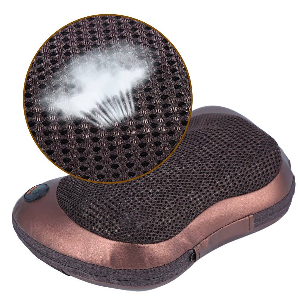 Electric Pillow For Massage Back And Neck, 32×11×19 Cm - Black