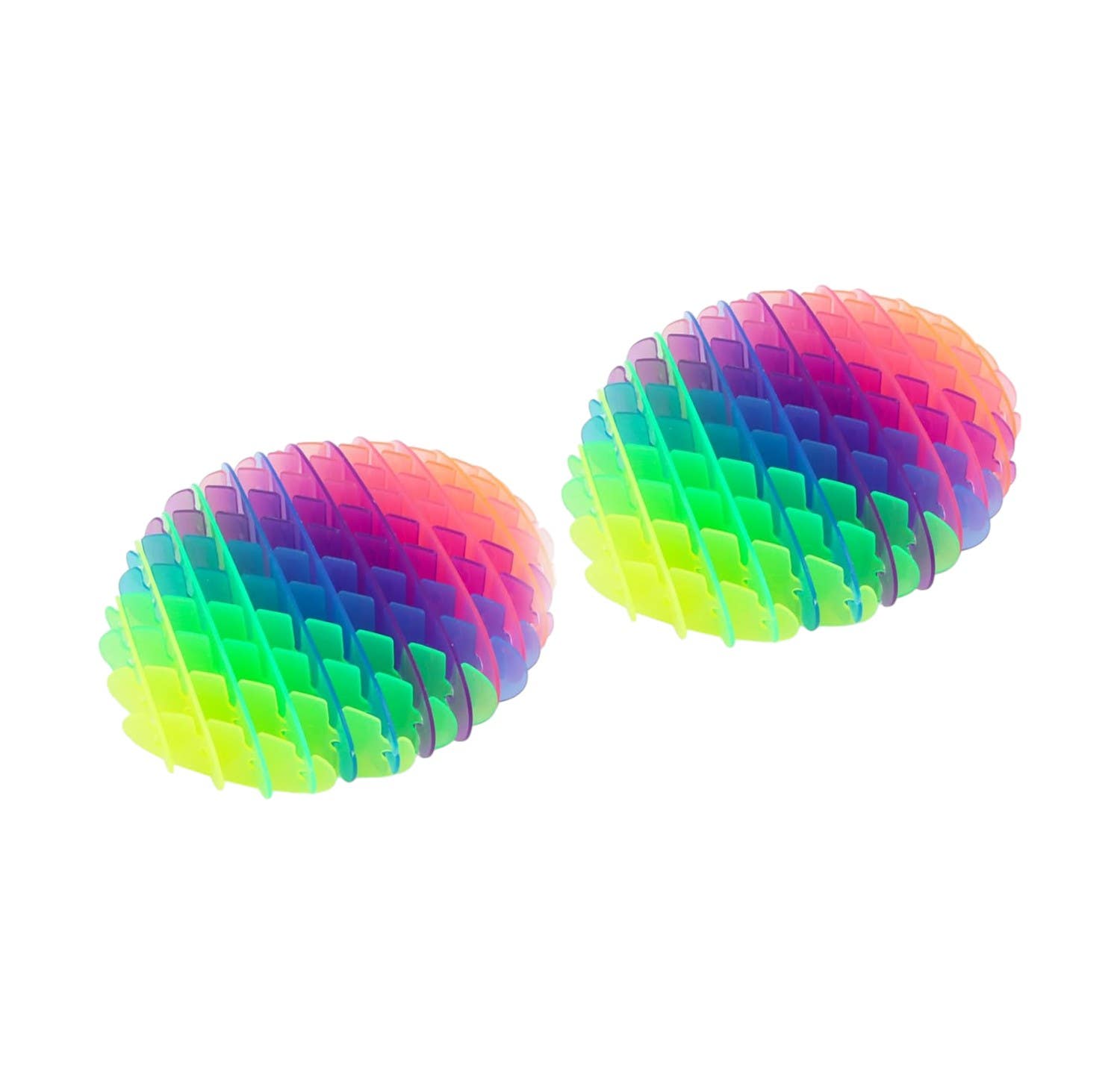 Darryy Rainbow Colors Design Plastic Fidget Game, 2 Pieces - Multicolor