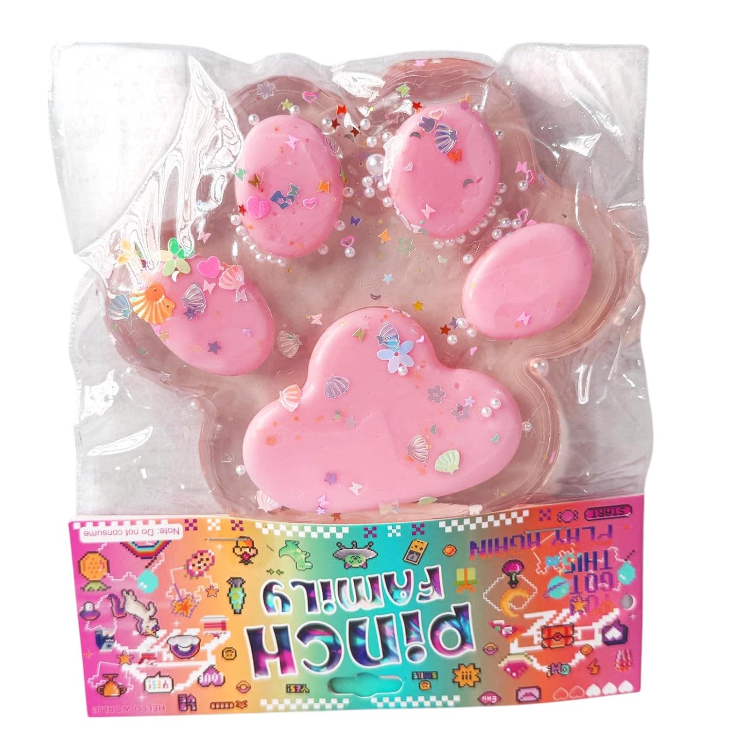 Titata Stress Relief Design Silicone Paw Squishy Toy - Pink