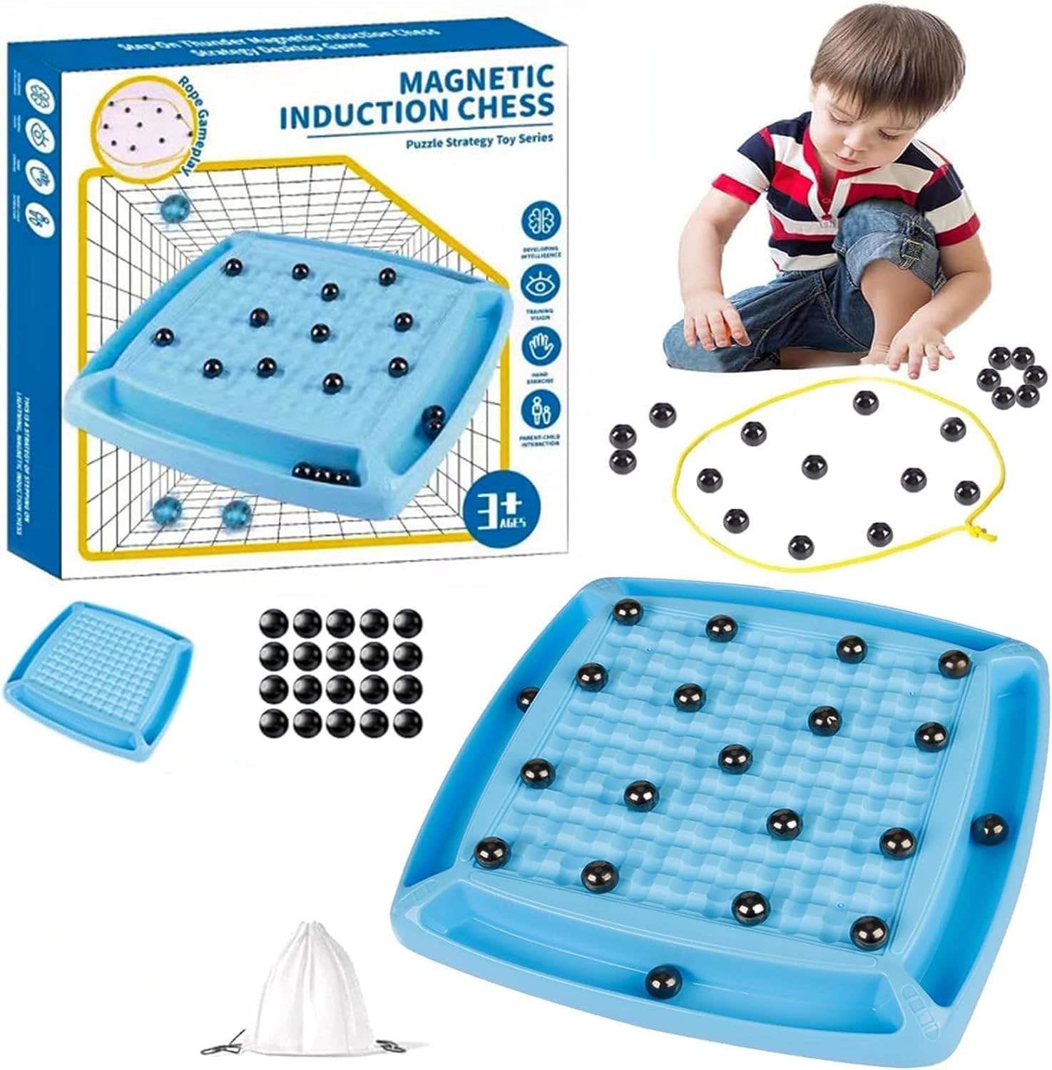 Cuteeee Magnetic Design Chess Game - Blue