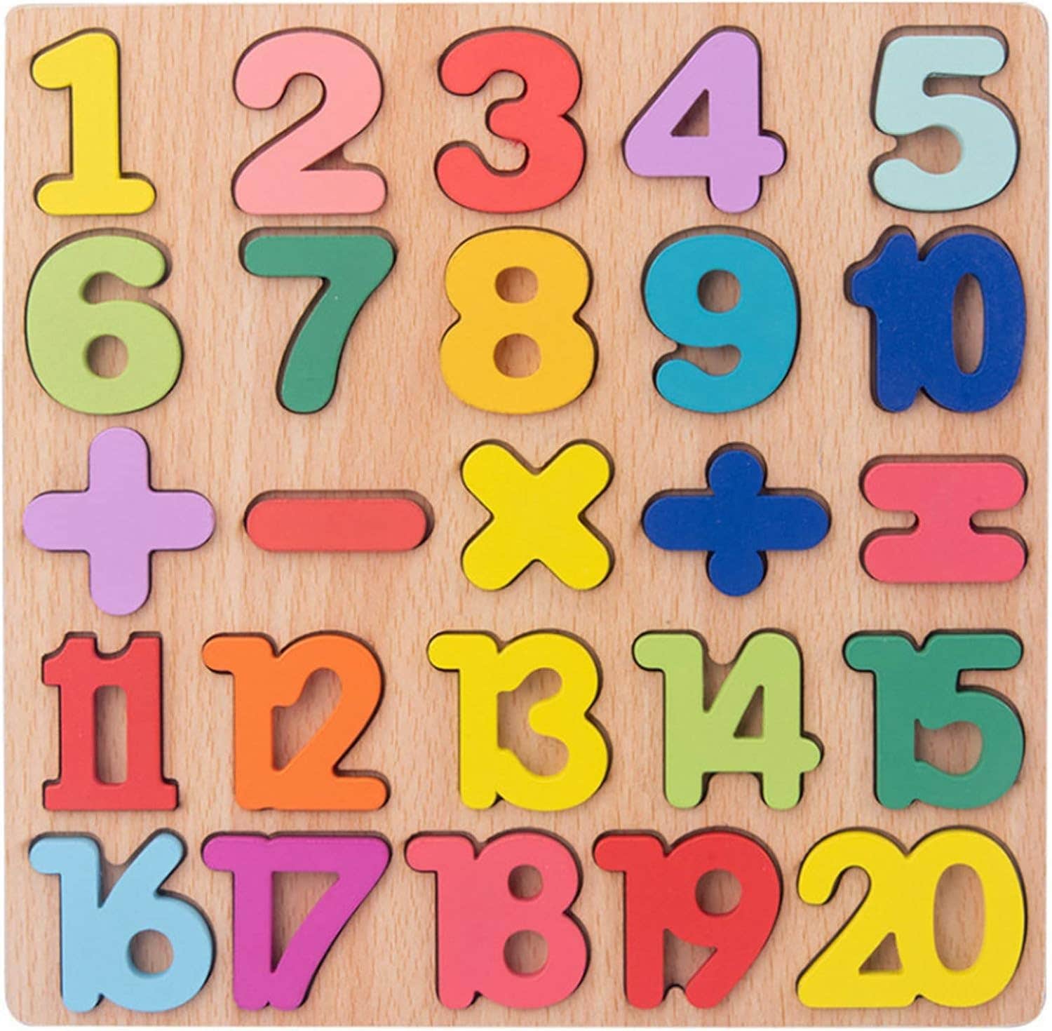 Tmrbbesty Educational Design Wooden Puzzle - Multicolor
