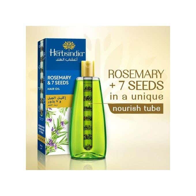 Herbs India Rosemary And 7 Herbal Seeds Hair Oil.280Ml