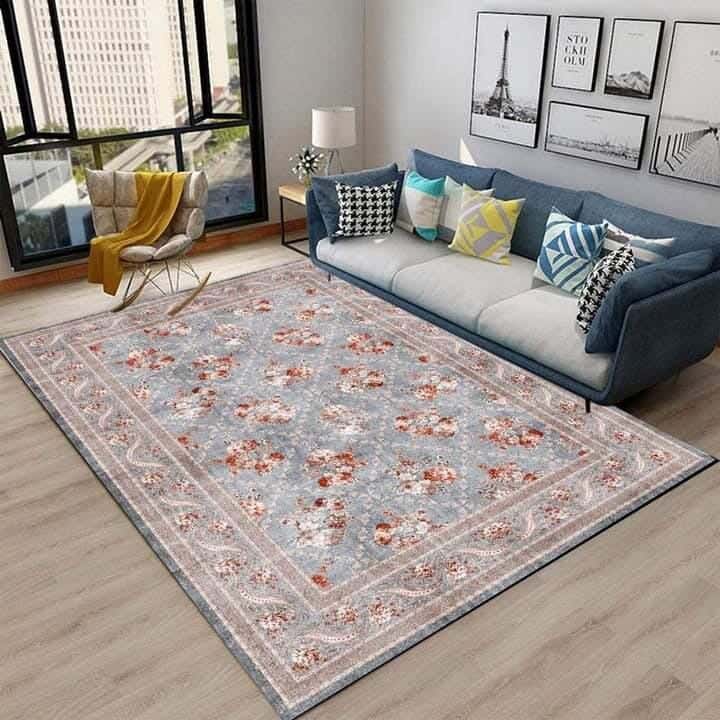 Line Sleep Dots Fabric Carpet protector, 200x300 cm - Multicolor
