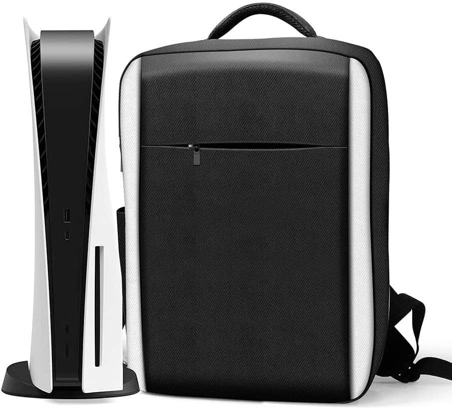 Xberstar Protective Travel Backpack for PlayStation 5 - Black White