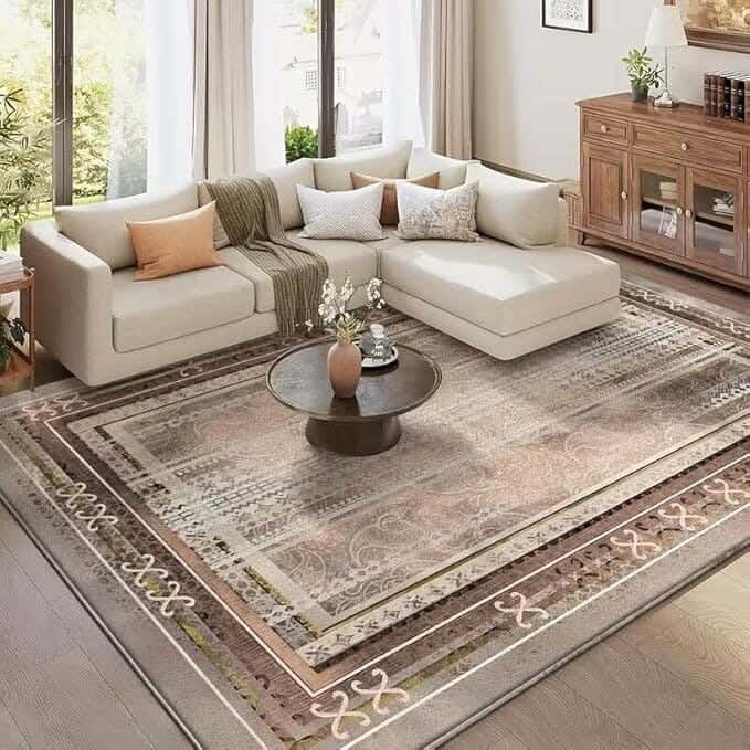 Line Sleep Dots Fabric Carpet protector, 200x300 cm - Multicolor