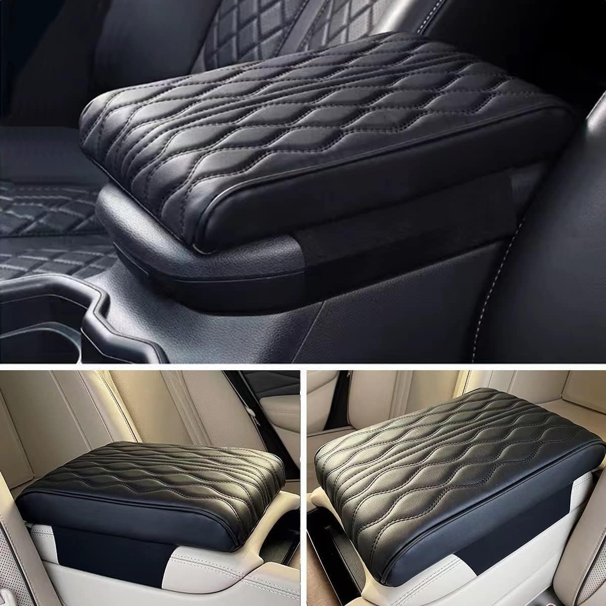 Memory Foam Car Center Console Cover - Black