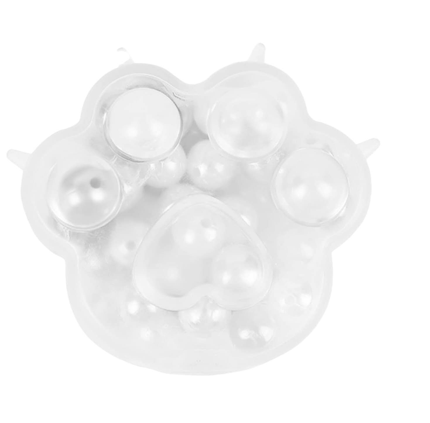Cinsersr Easy to Clean Design Silicone Cat Paw Squishies - White