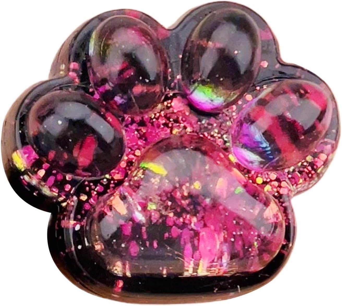 Qikam Stress Relief Design Silicone Cat Paw Squishies - Pink